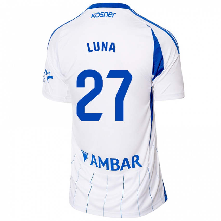 Niño Camiseta Marcos Luna #27 Rojo Blanco 1ª Equipación 2024/25 La Camisa Chile