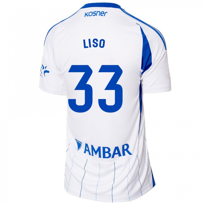 Niño Camiseta Adrián Liso #33 Rojo Blanco 1ª Equipación 2024/25 La Camisa Chile