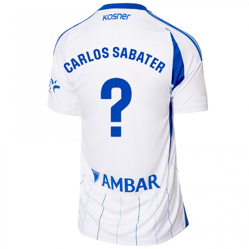 Niño Camiseta Juan Carlos Sabater #0 Rojo Blanco 1ª Equipación 2024/25 La Camisa Chile