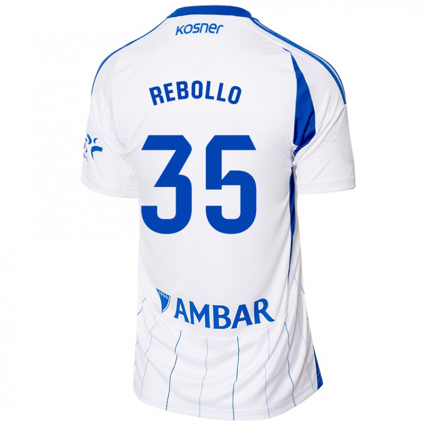 Niño Camiseta Dani Rebollo #35 Rojo Blanco 1ª Equipación 2024/25 La Camisa Chile