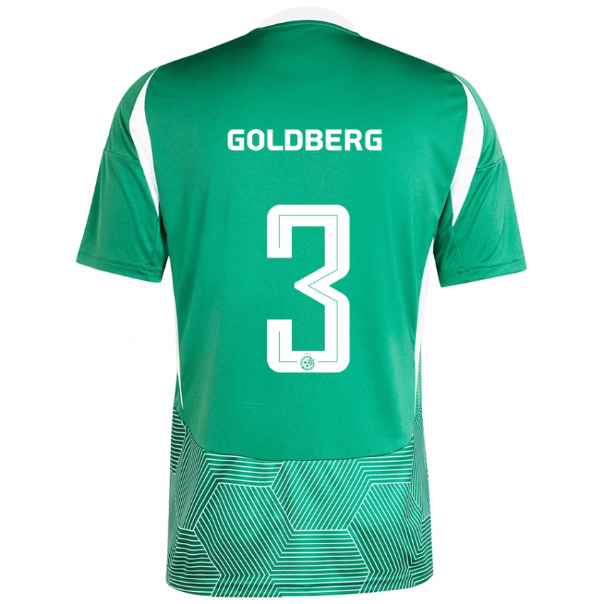 Niño Camiseta Shon Goldberg #3 Verde Blanco 1ª Equipación 2024/25 La Camisa Chile