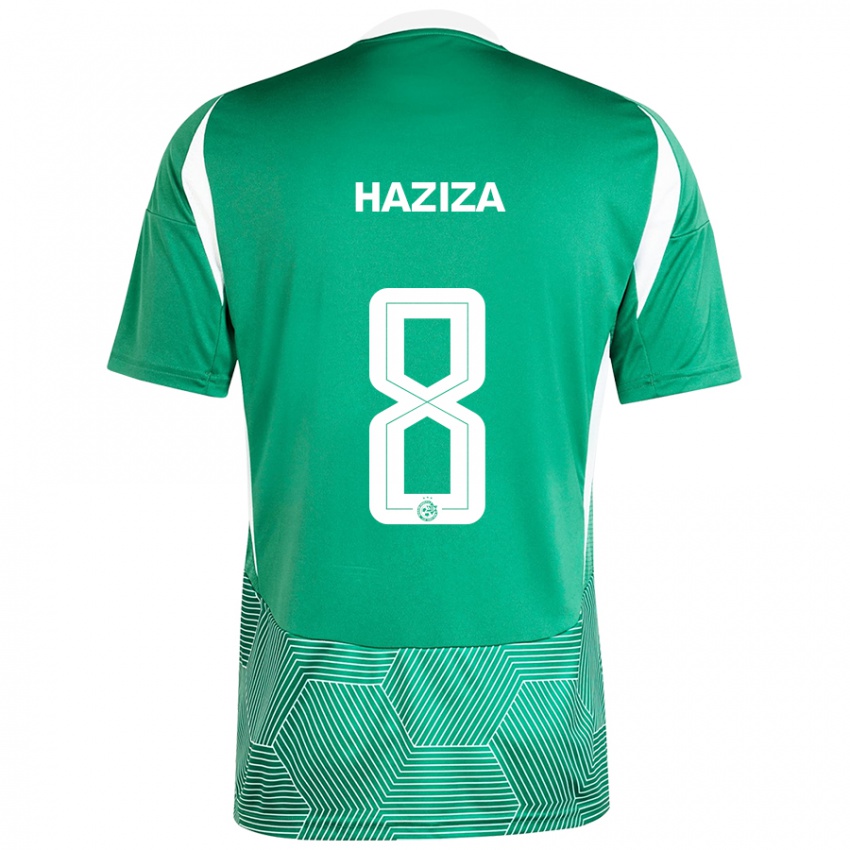 Niño Camiseta Dolev Haziza #8 Verde Blanco 1ª Equipación 2024/25 La Camisa Chile