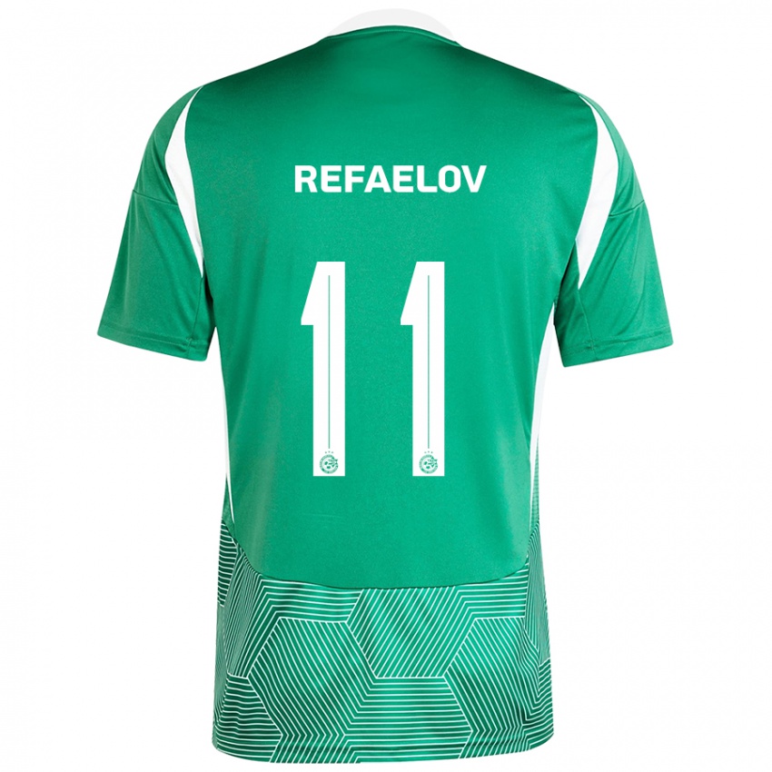 Niño Camiseta Lior Refaelov #11 Verde Blanco 1ª Equipación 2024/25 La Camisa Chile