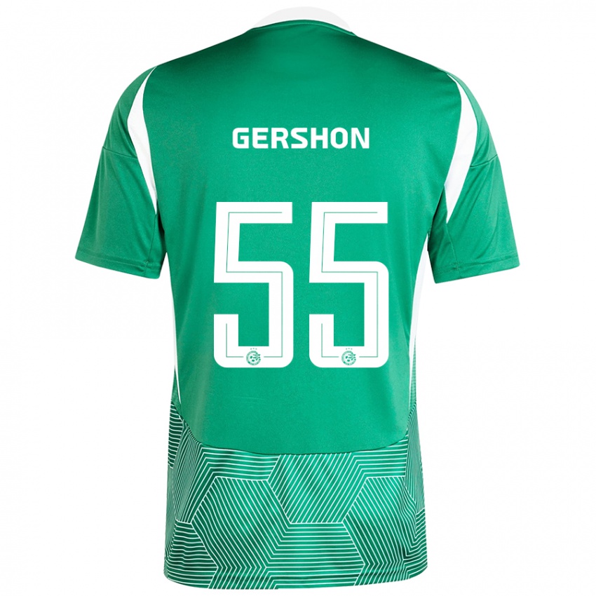 Niño Camiseta Rami Gershon #55 Verde Blanco 1ª Equipación 2024/25 La Camisa Chile