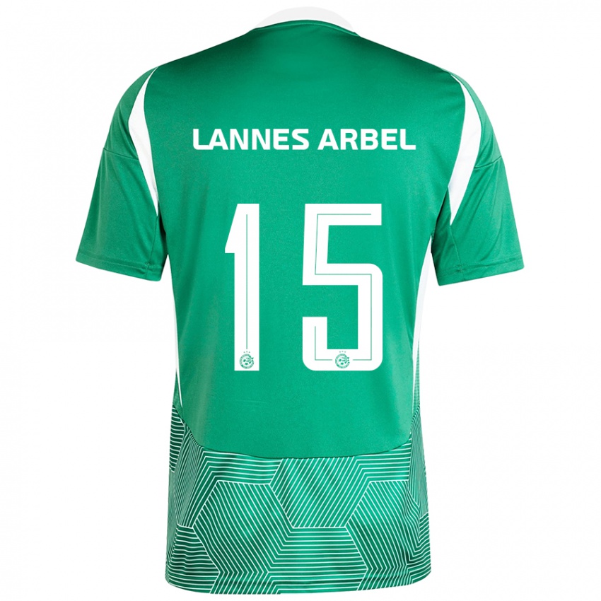 Niño Camiseta Tomer Lannes Arbel #15 Verde Blanco 1ª Equipación 2024/25 La Camisa Chile