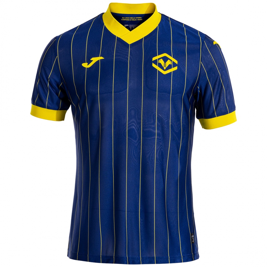 Niño Camiseta Samuele D'agostino #10 Azul Amarillo 1ª Equipación 2024/25 La Camisa Chile