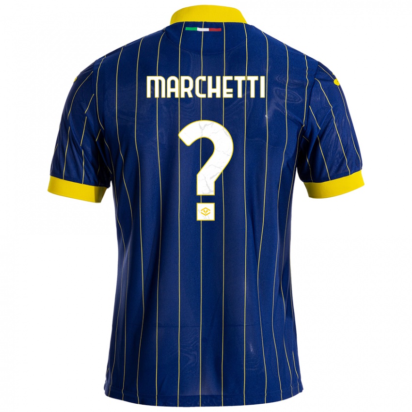 Niño Camiseta Nicolò Marchetti #0 Azul Amarillo 1ª Equipación 2024/25 La Camisa Chile