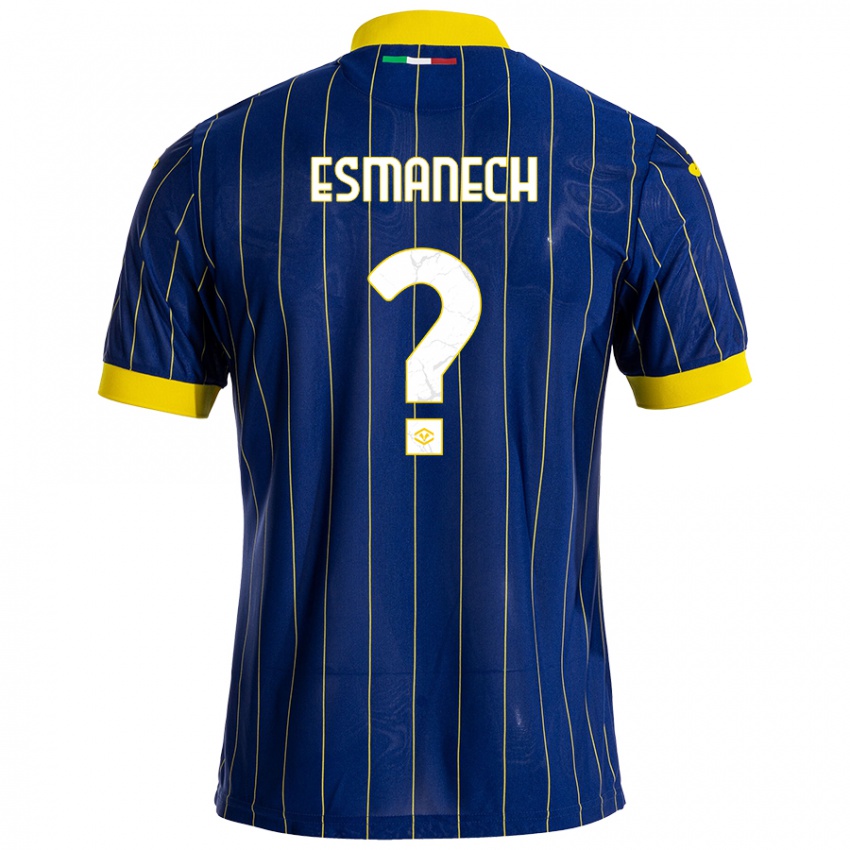 Niño Camiseta Inigo Esmanech #0 Azul Amarillo 1ª Equipación 2024/25 La Camisa Chile