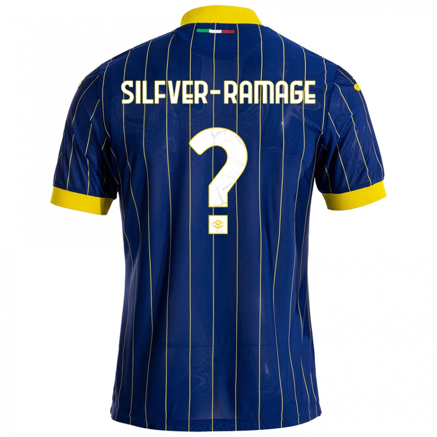 Niño Camiseta William Silfver-Ramage #0 Azul Amarillo 1ª Equipación 2024/25 La Camisa Chile