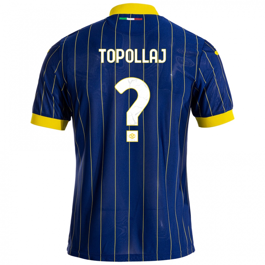 Niño Camiseta Mark Topollaj #0 Azul Amarillo 1ª Equipación 2024/25 La Camisa Chile