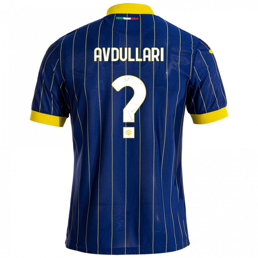 Niño Camiseta Davide Avdullari #0 Azul Amarillo 1ª Equipación 2024/25 La Camisa Chile