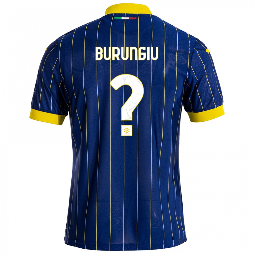 Niño Camiseta Luca Burungiu #0 Azul Amarillo 1ª Equipación 2024/25 La Camisa Chile