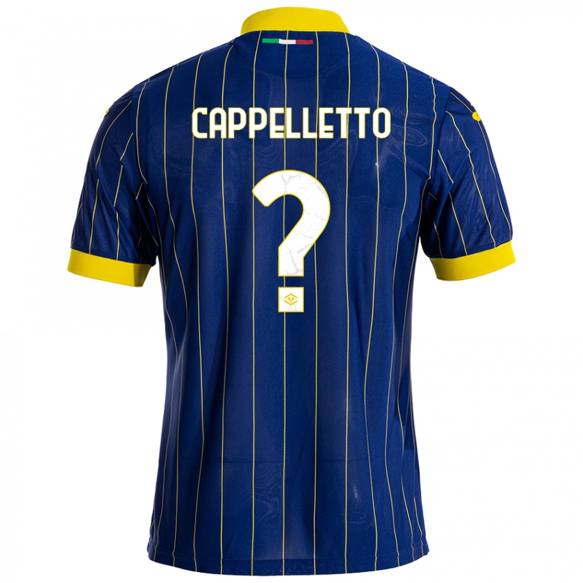 Niño Camiseta Bryan Cappelletto #0 Azul Amarillo 1ª Equipación 2024/25 La Camisa Chile