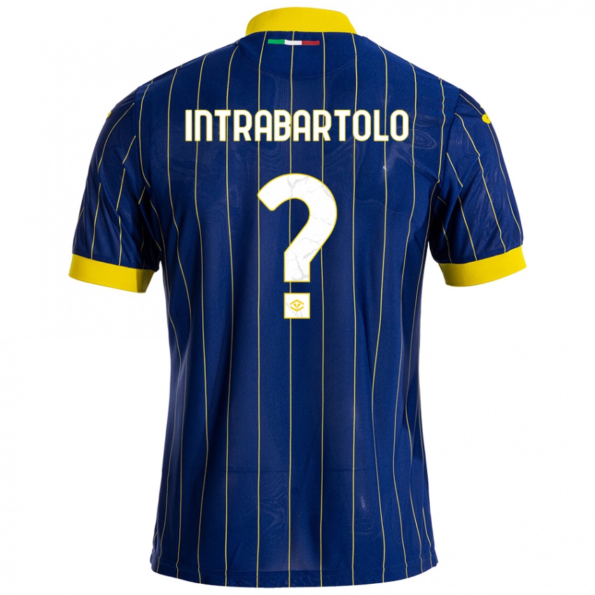 Niño Camiseta Denis Intrabartolo #0 Azul Amarillo 1ª Equipación 2024/25 La Camisa Chile