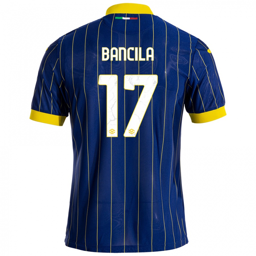 Niño Camiseta Darius Bancila #17 Azul Amarillo 1ª Equipación 2024/25 La Camisa Chile