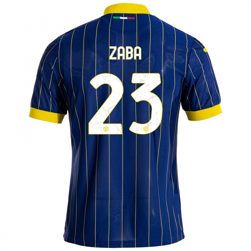 Niño Camiseta Nelson Zaba #23 Azul Amarillo 1ª Equipación 2024/25 La Camisa Chile