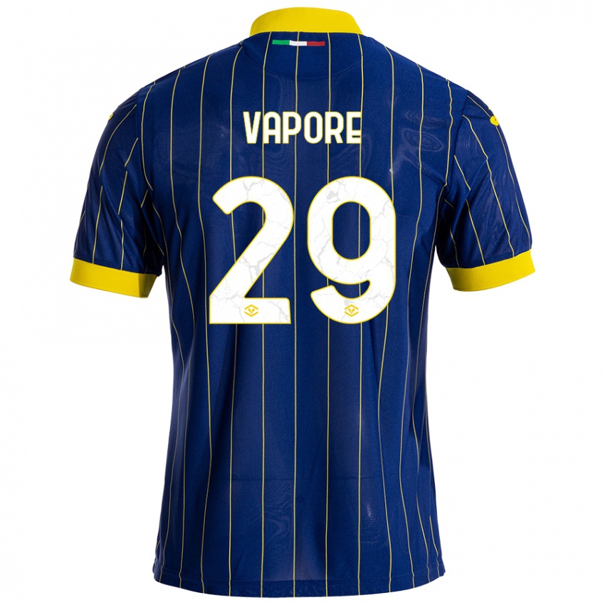 Niño Camiseta Angelo Vapore #29 Azul Amarillo 1ª Equipación 2024/25 La Camisa Chile