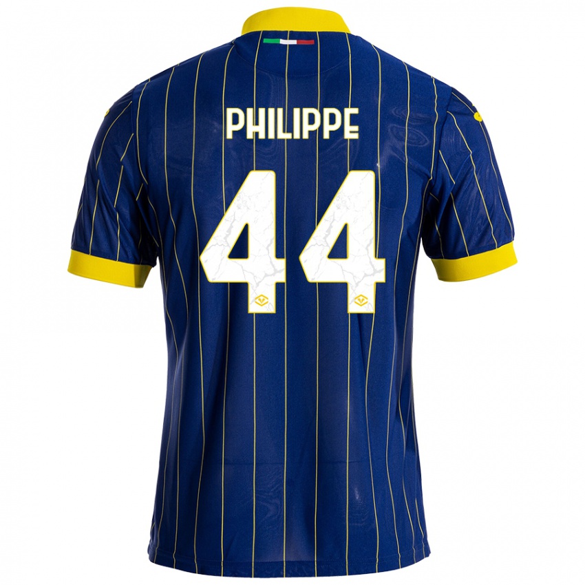 Niño Camiseta Mathis Philippe #44 Azul Amarillo 1ª Equipación 2024/25 La Camisa Chile