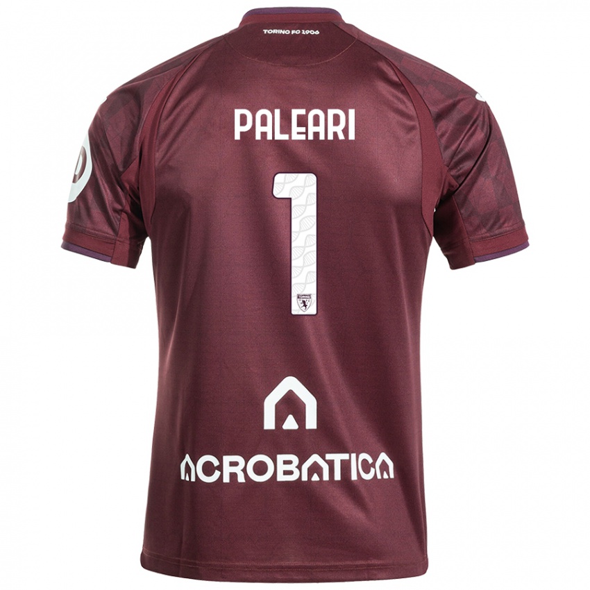 Niño Camiseta Alberto Paleari #1 Granate Blanco 1ª Equipación 2024/25 La Camisa Chile