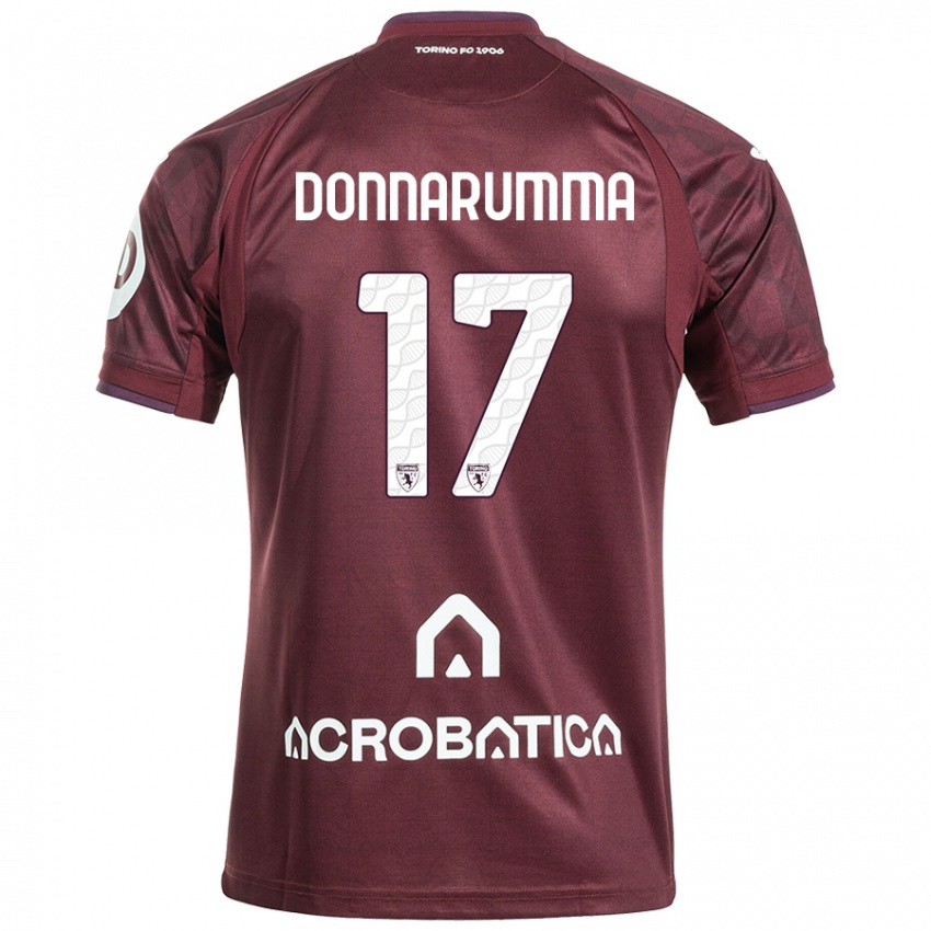 Niño Camiseta Antonio Donnarumma #17 Granate Blanco 1ª Equipación 2024/25 La Camisa Chile