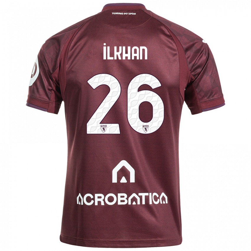 Niño Camiseta Emirhan İlkhan #26 Granate Blanco 1ª Equipación 2024/25 La Camisa Chile