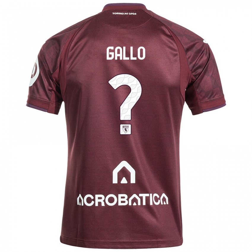 Niño Camiseta Tommaso Gallo #0 Granate Blanco 1ª Equipación 2024/25 La Camisa Chile