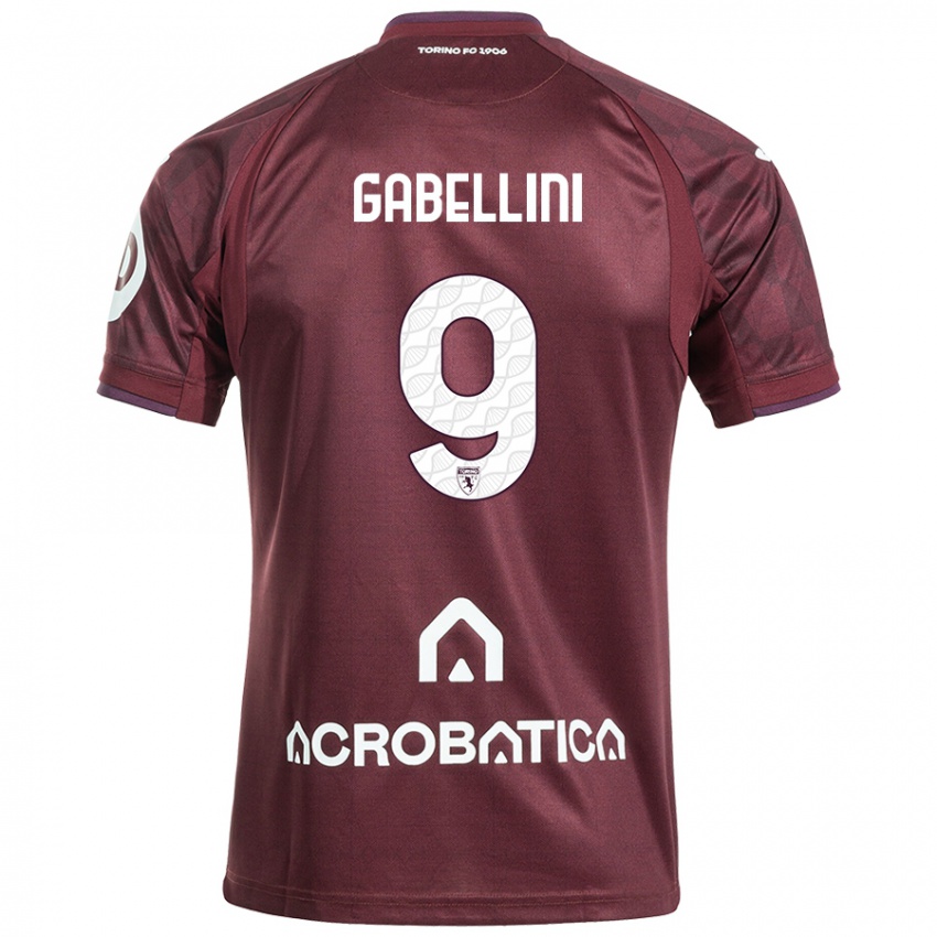 Niño Camiseta Tommaso Gabellini #9 Granate Blanco 1ª Equipación 2024/25 La Camisa Chile