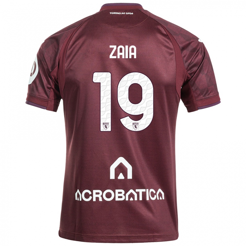 Niño Camiseta Edoardo Zaia #19 Granate Blanco 1ª Equipación 2024/25 La Camisa Chile