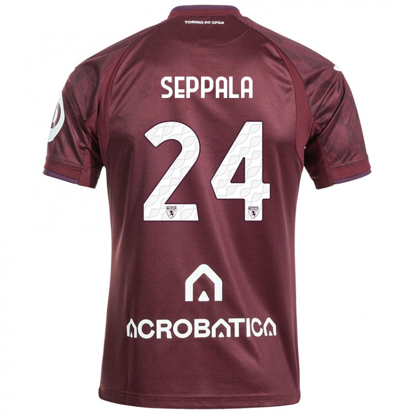 Niño Camiseta Rosa Lappi-Seppälä #24 Granate Blanco 1ª Equipación 2024/25 La Camisa Chile