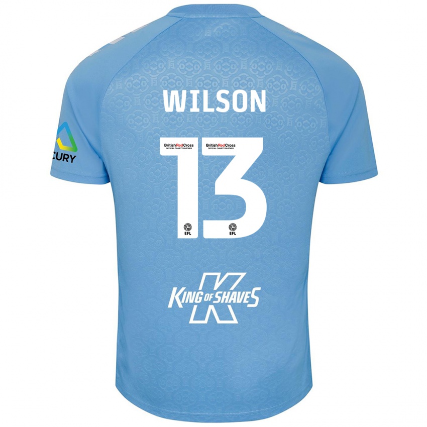 Niño Camiseta Ben Wilson #13 Azul Blanco 1ª Equipación 2024/25 La Camisa Chile