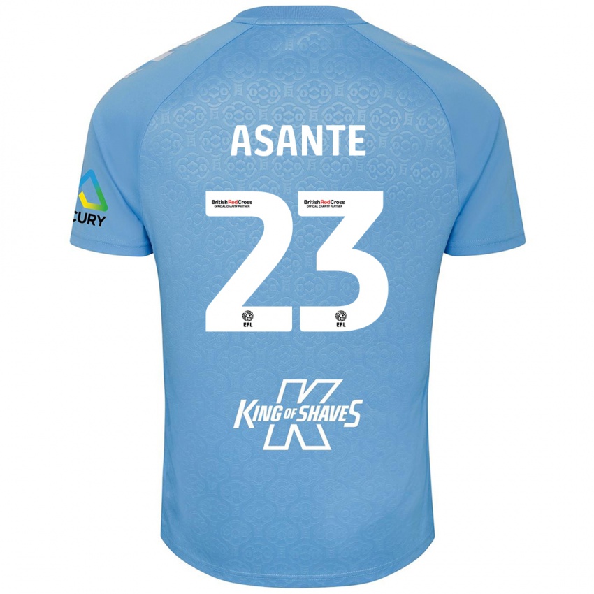 Niño Camiseta Brandon Thomas-Asante #23 Azul Blanco 1ª Equipación 2024/25 La Camisa Chile