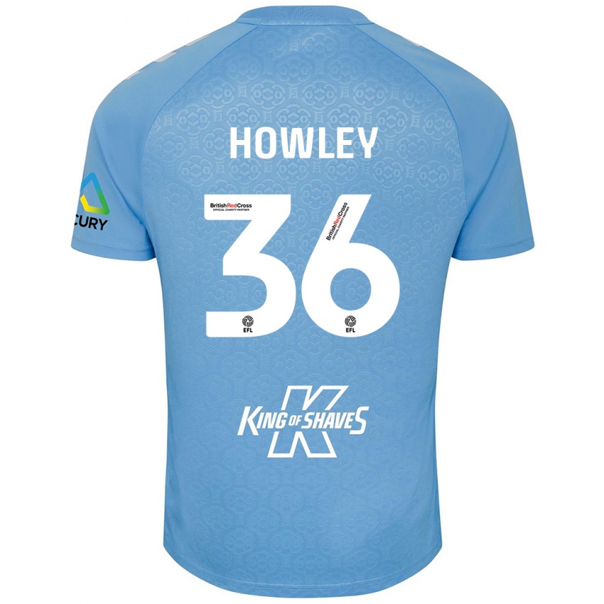 Niño Camiseta Ryan Howley #36 Azul Blanco 1ª Equipación 2024/25 La Camisa Chile