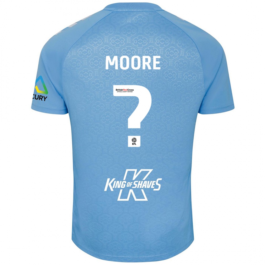 Niño Camiseta Isaac Moore #0 Azul Blanco 1ª Equipación 2024/25 La Camisa Chile