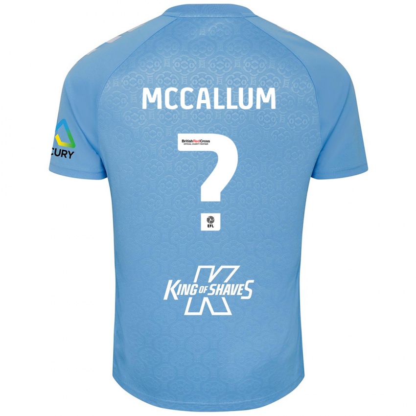 Niño Camiseta Joseph Mccallum #0 Azul Blanco 1ª Equipación 2024/25 La Camisa Chile