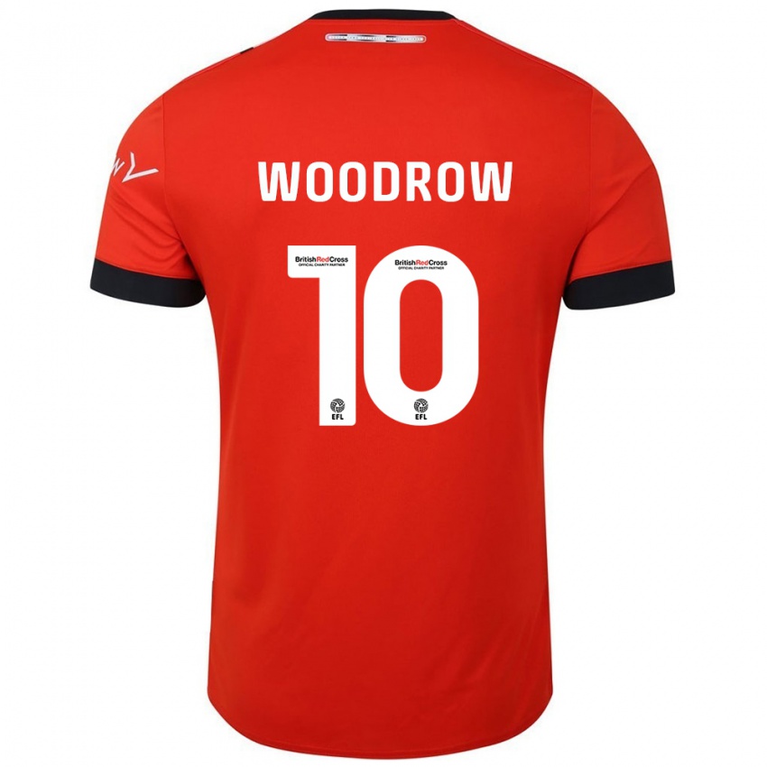 Niño Camiseta Cauley Woodrow #10 Naranja Negro 1ª Equipación 2024/25 La Camisa Chile