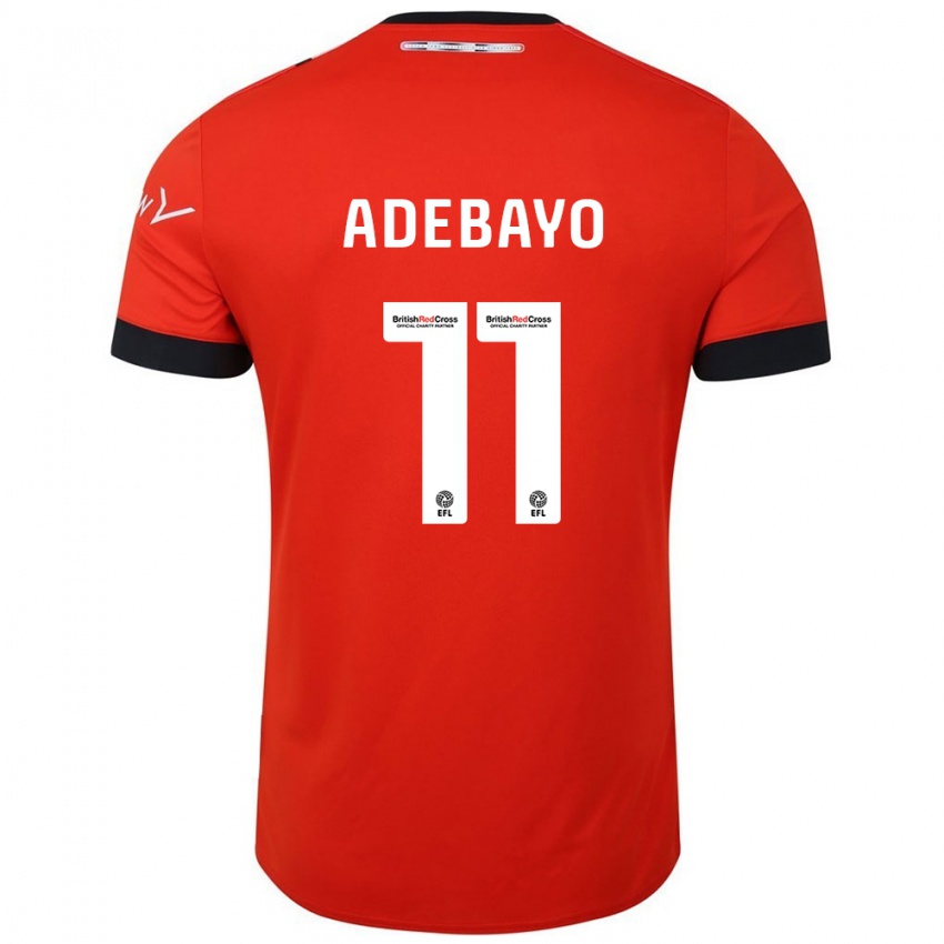 Niño Camiseta Elijah Adebayo #11 Naranja Negro 1ª Equipación 2024/25 La Camisa Chile