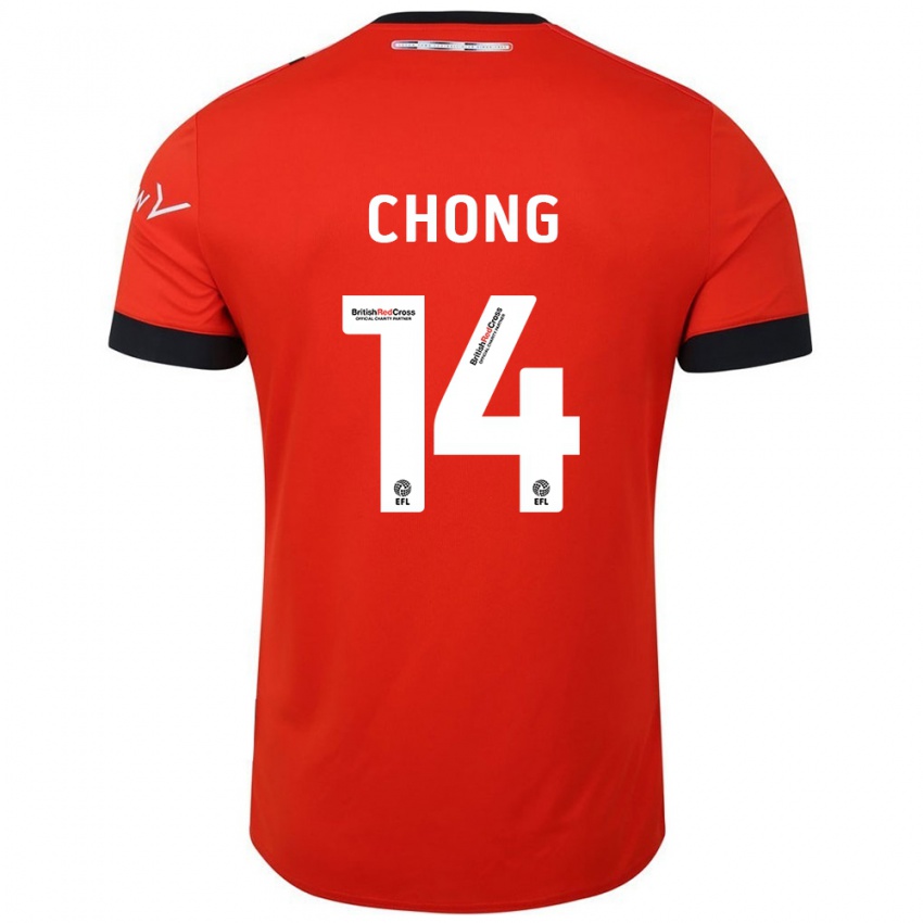 Niño Camiseta Tahith Chong #14 Naranja Negro 1ª Equipación 2024/25 La Camisa Chile