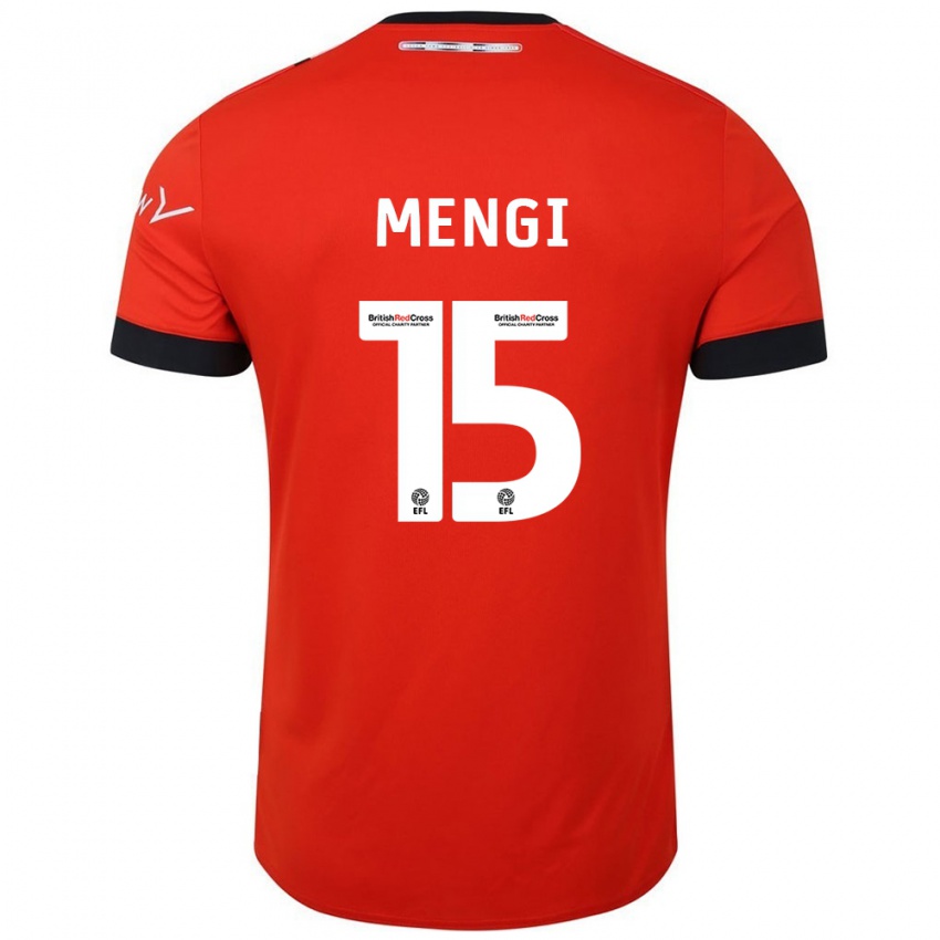 Niño Camiseta Teden Mengi #15 Naranja Negro 1ª Equipación 2024/25 La Camisa Chile