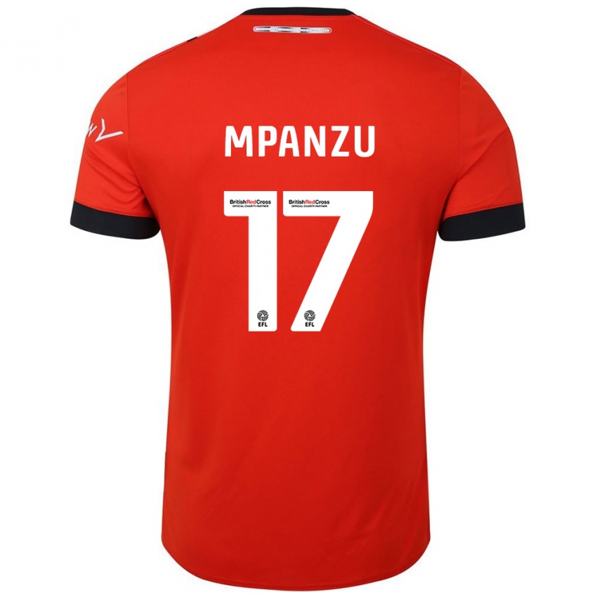 Niño Camiseta Pelly Ruddock Mpanzu #17 Naranja Negro 1ª Equipación 2024/25 La Camisa Chile