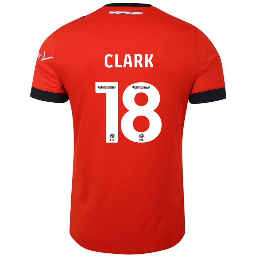 Niño Camiseta Jordan Clark #18 Naranja Negro 1ª Equipación 2024/25 La Camisa Chile