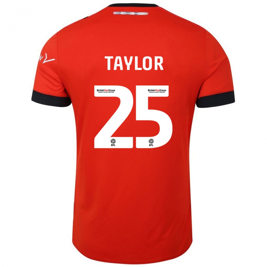 Niño Camiseta Joe Taylor #25 Naranja Negro 1ª Equipación 2024/25 La Camisa Chile