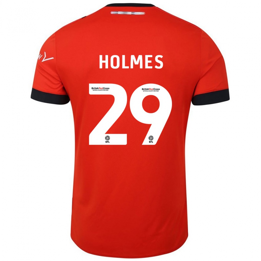 Niño Camiseta Tom Holmes #29 Naranja Negro 1ª Equipación 2024/25 La Camisa Chile