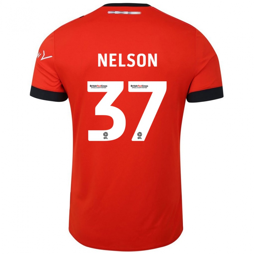 Niño Camiseta Zack Nelson #37 Naranja Negro 1ª Equipación 2024/25 La Camisa Chile