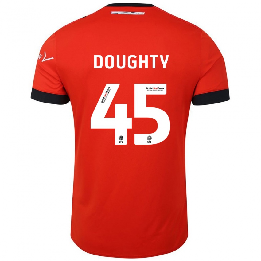 Niño Camiseta Alfie Doughty #45 Naranja Negro 1ª Equipación 2024/25 La Camisa Chile