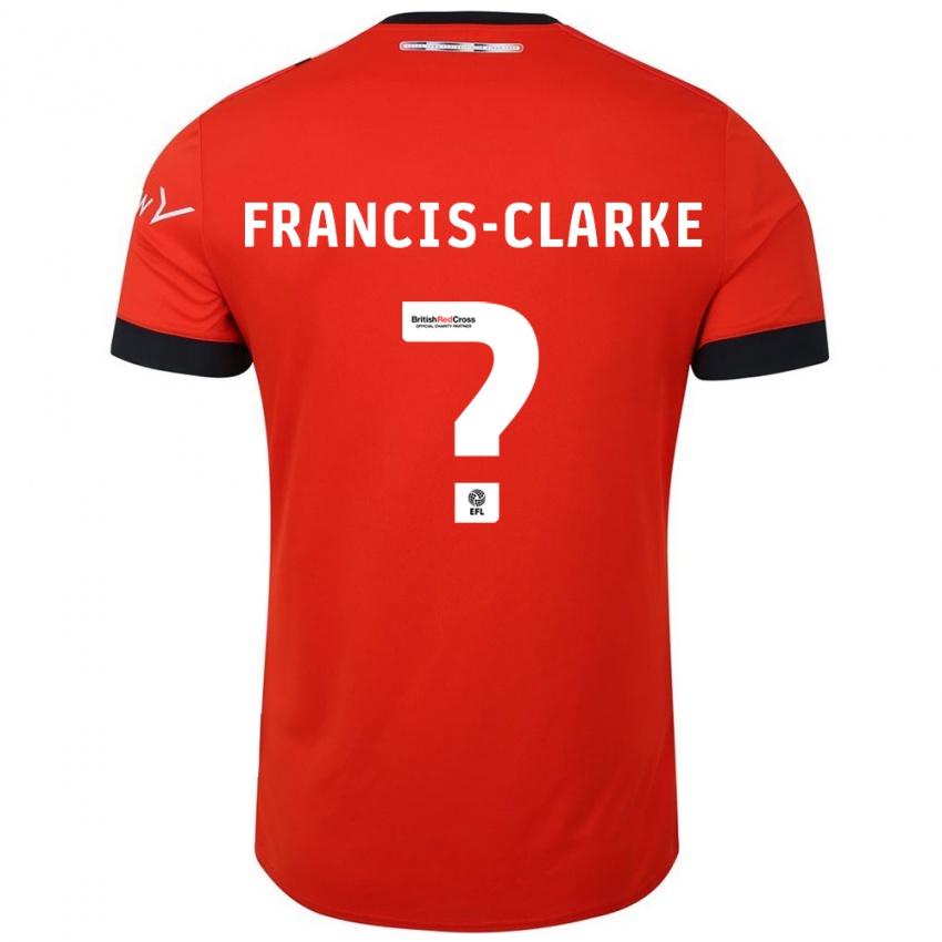 Niño Camiseta Aidan Francis-Clarke #0 Naranja Negro 1ª Equipación 2024/25 La Camisa Chile