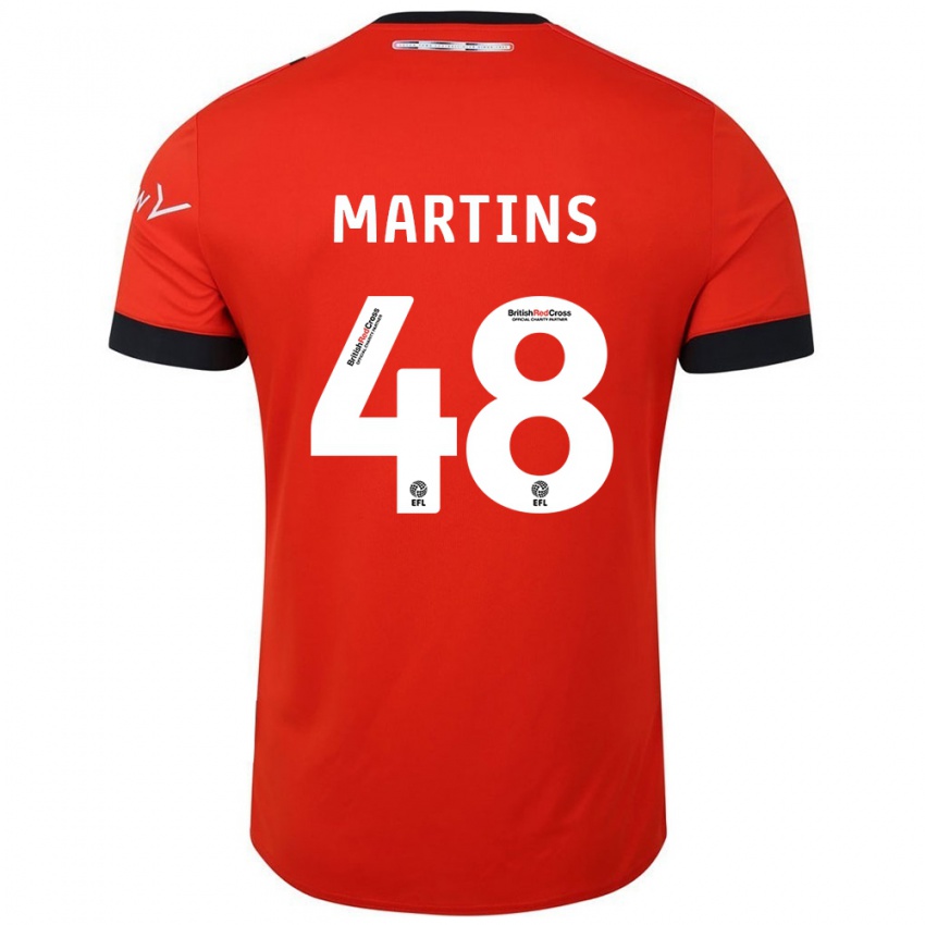 Niño Camiseta Dominic Dos Santos Martins #48 Naranja Negro 1ª Equipación 2024/25 La Camisa Chile