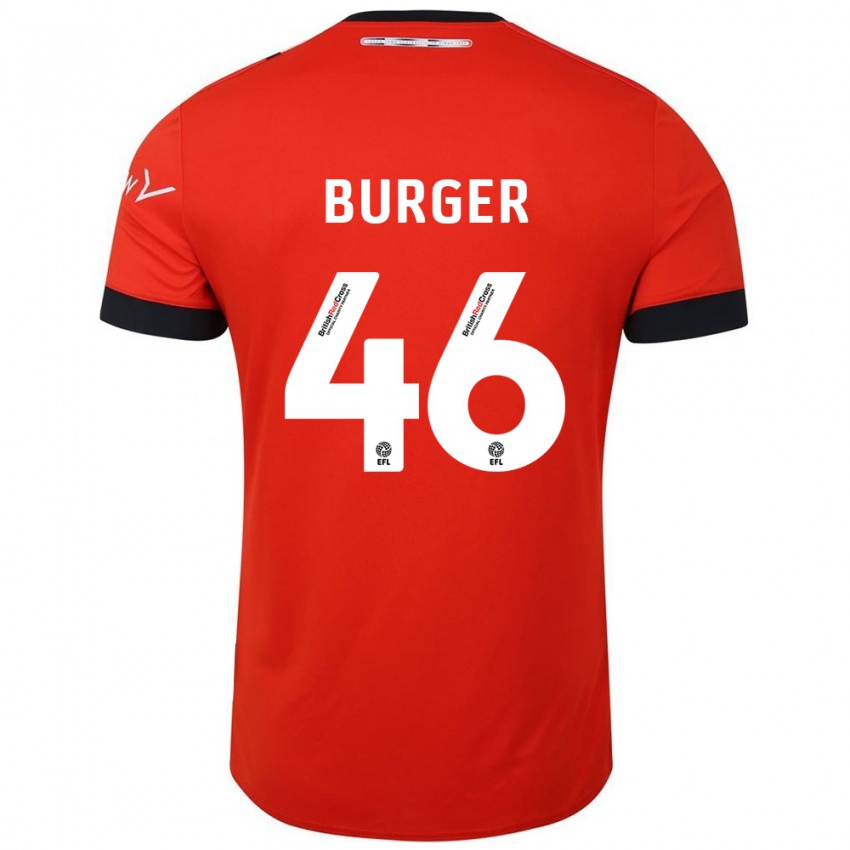 Niño Camiseta Jake Burger #46 Naranja Negro 1ª Equipación 2024/25 La Camisa Chile