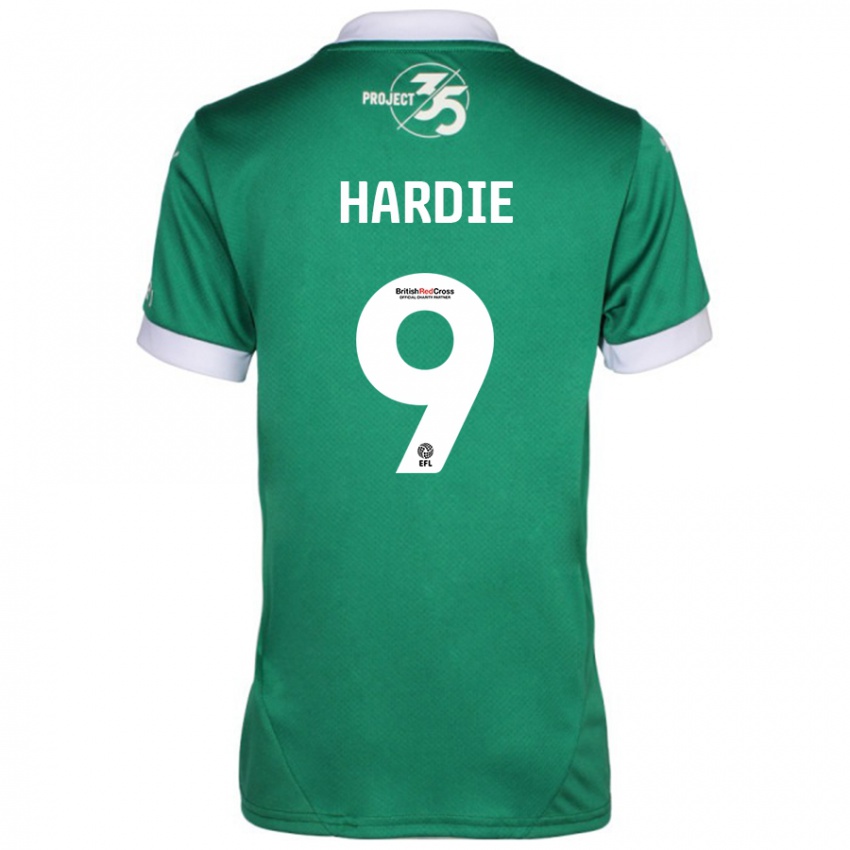 Niño Camiseta Ryan Hardie #9 Verde Blanco 1ª Equipación 2024/25 La Camisa Chile