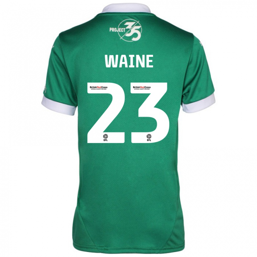 Niño Camiseta Ben Waine #23 Verde Blanco 1ª Equipación 2024/25 La Camisa Chile