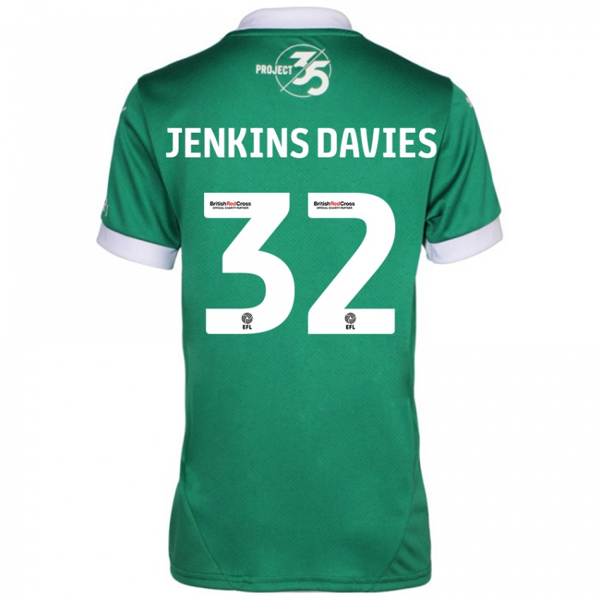 Niño Camiseta Will Jenkins-Davies #32 Verde Blanco 1ª Equipación 2024/25 La Camisa Chile